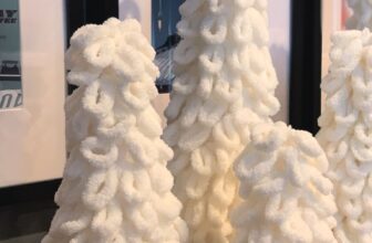 How to Make Fluffy Yarn Wrapped Christmas Tree Dec...